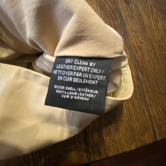 Lamarque Aricia White Leather Cream Skirt Size 4 C2 - Picture 6 of 8